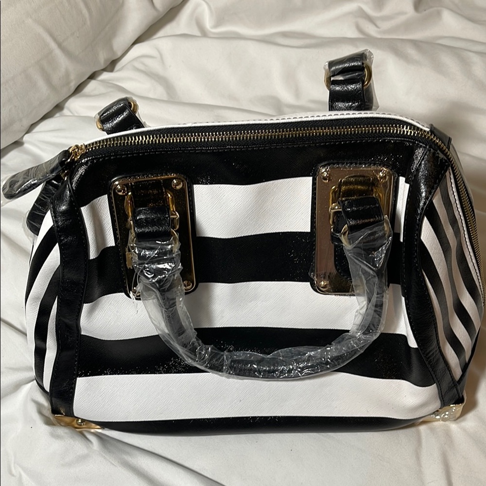 ALDO Black and White Striped Women's Bag